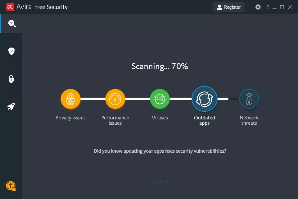 Интерфейс Avira Free Security