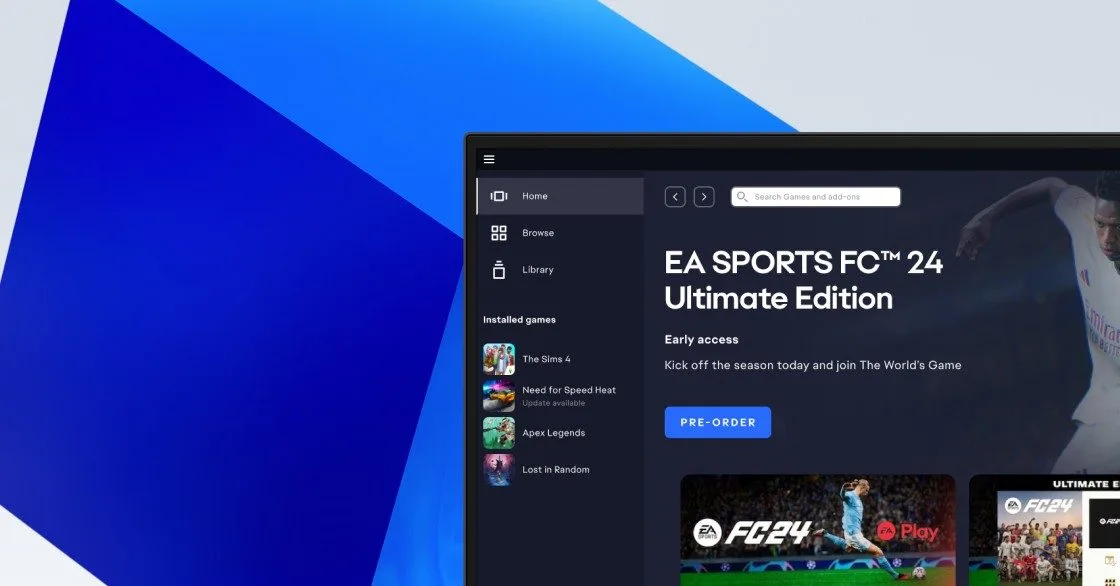 Интерфейс EA app