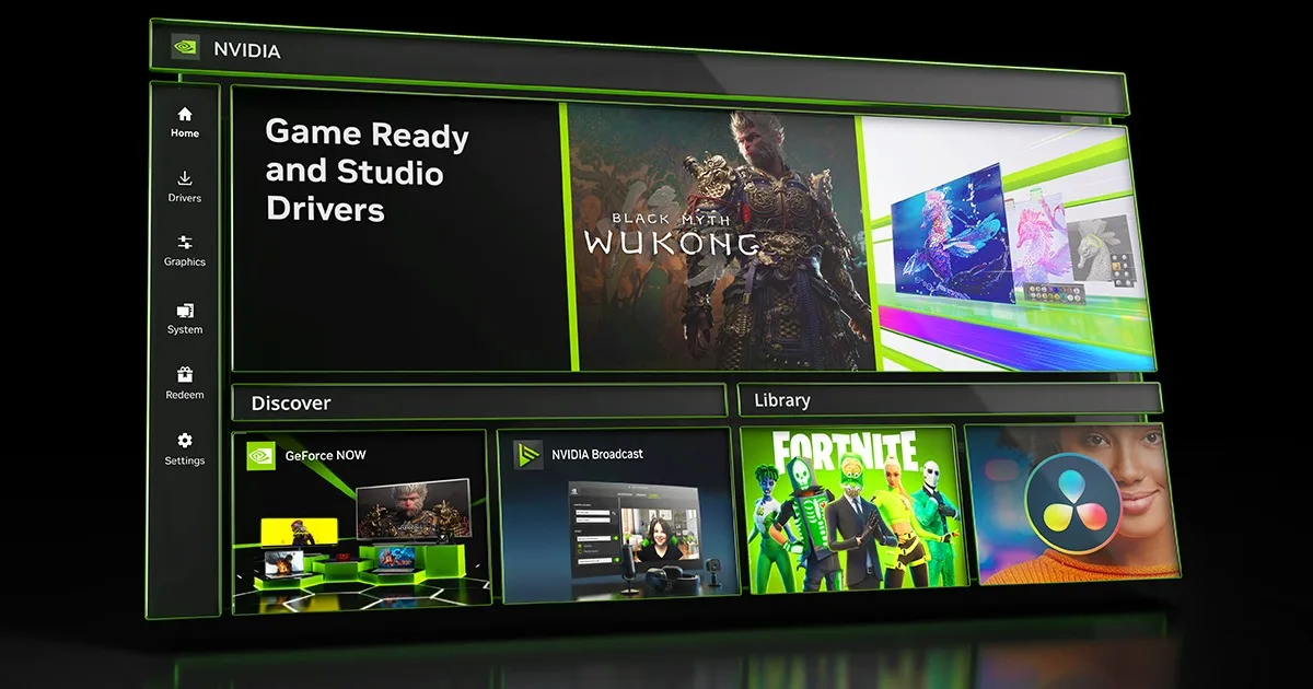 Интерфейс NVIDIA App