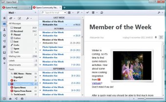 Интерфейс Opera Mail