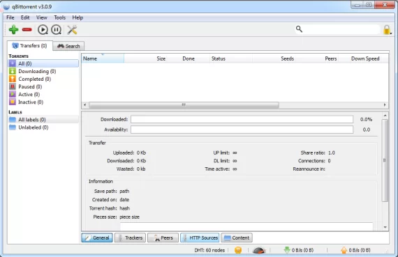 Скриншот qBittorrent