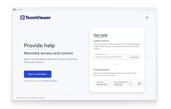 Скриншот TeamViewer